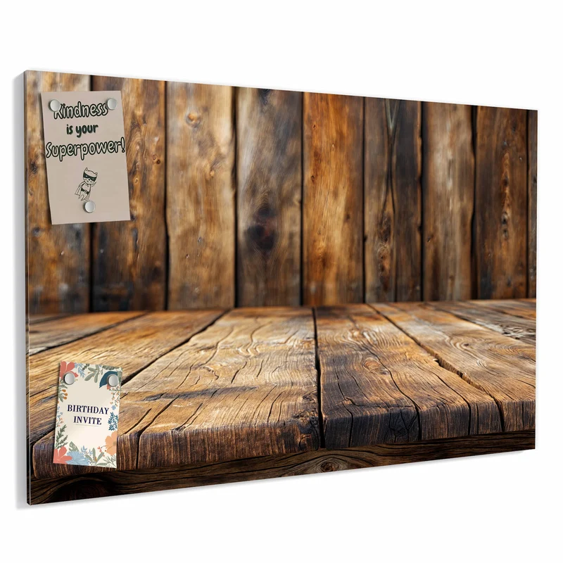 Metall Magnettafel - Holzbodenoptik