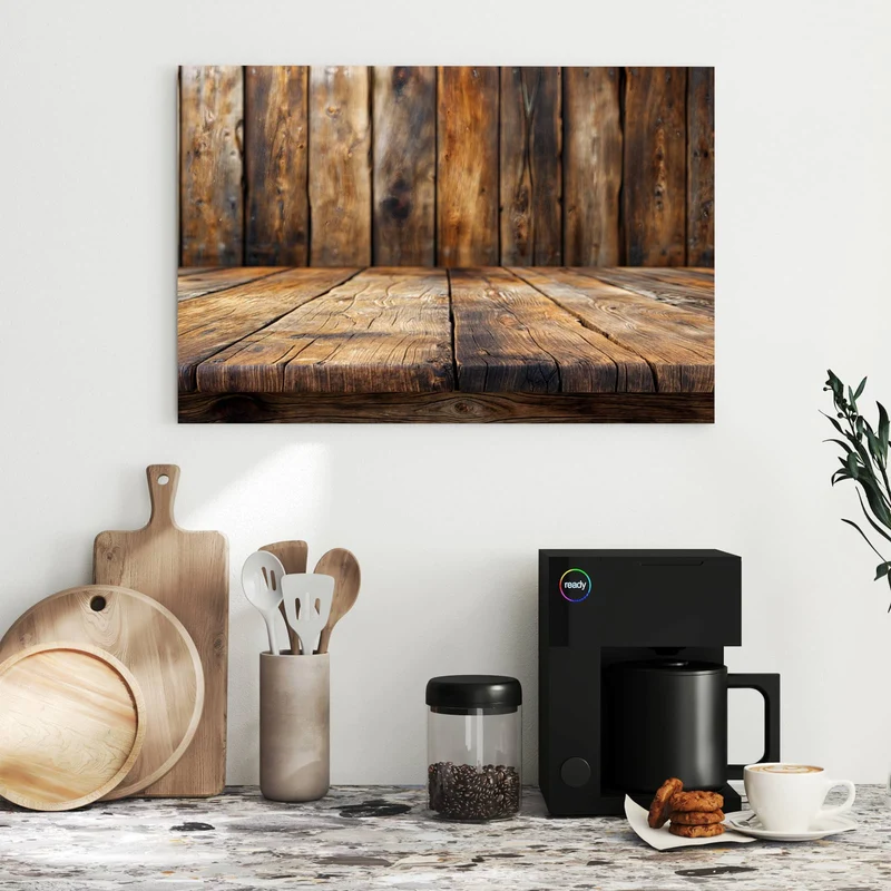 Metall Magnettafel - Holzbodenoptik