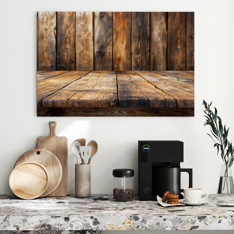 Metall Magnettafel - Holzbodenoptik