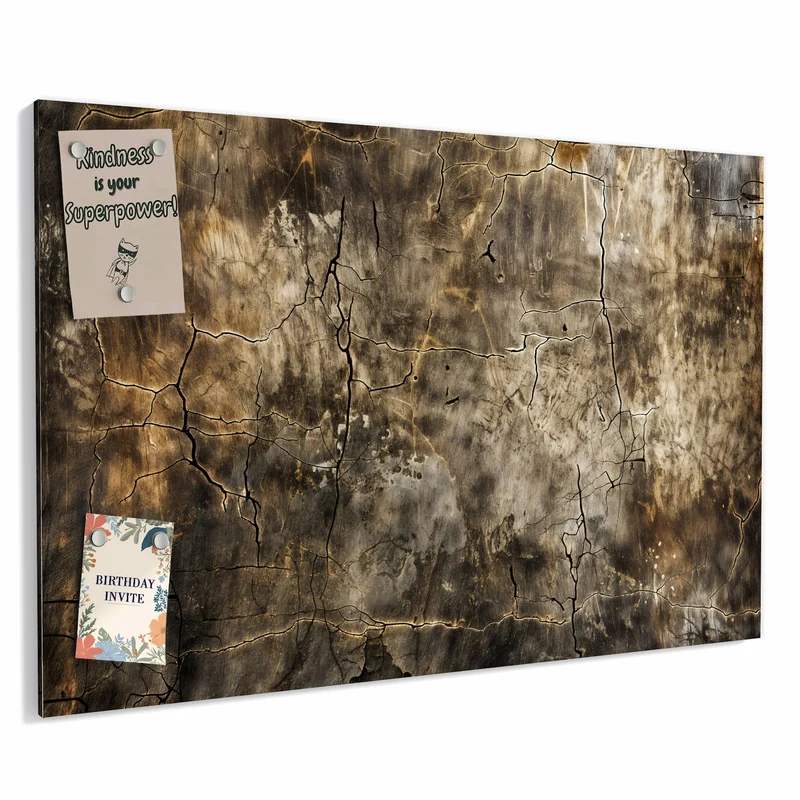 Metall Magnettafel - Rissige Erdtöne