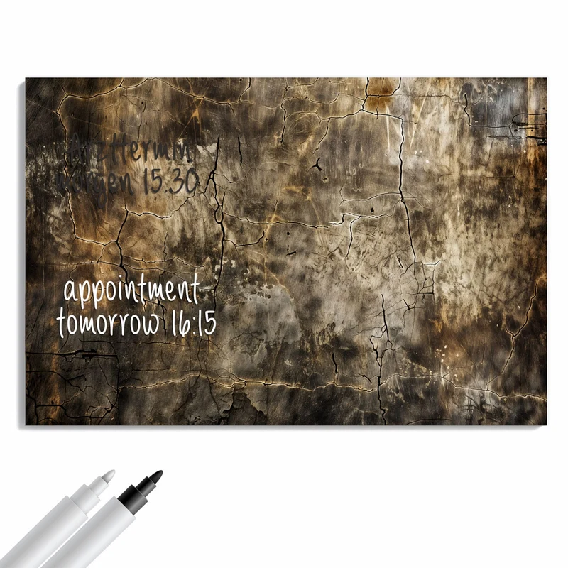 Metall Magnettafel - Rissige Erdtöne