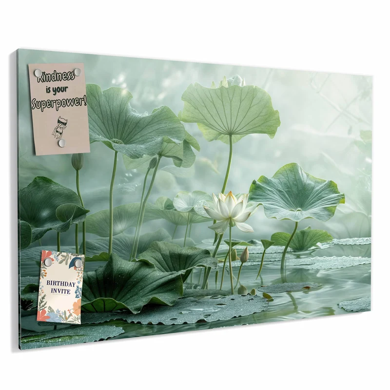 Metall Magnettafel - Lotusteich