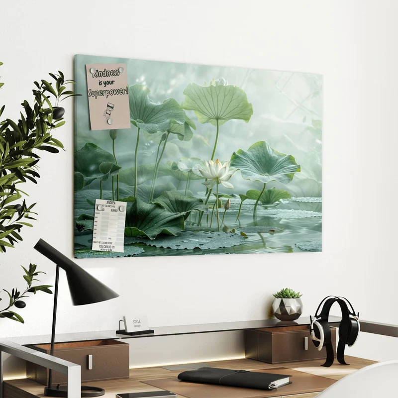 Metall Magnettafel - Lotusteich