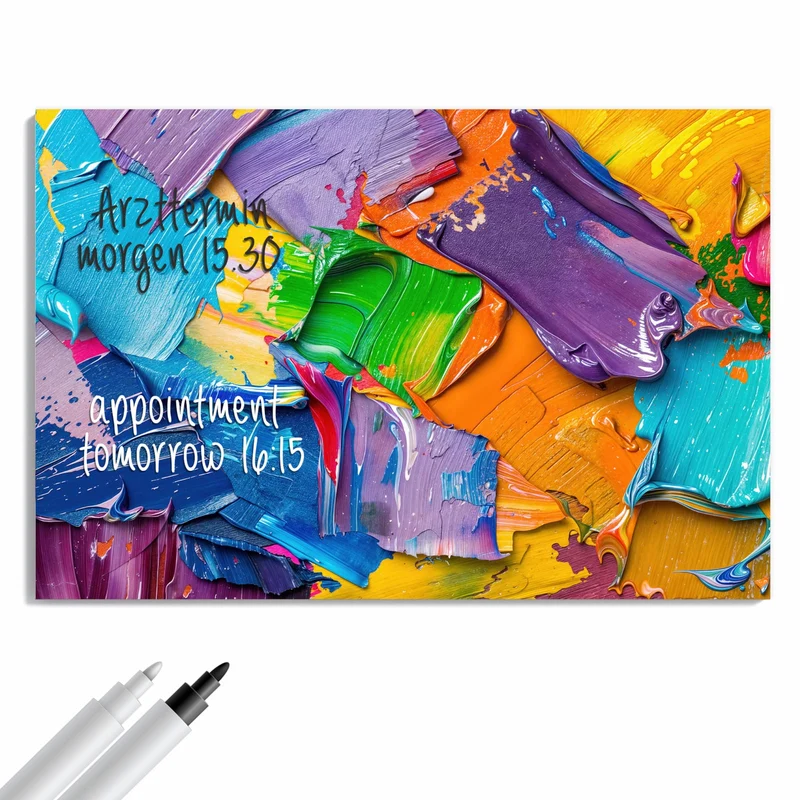 Metall Magnettafel - Farbsymphonie