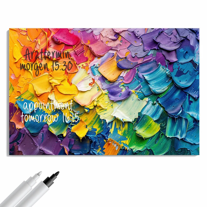 Metall Magnettafel - Regenbogenfarben