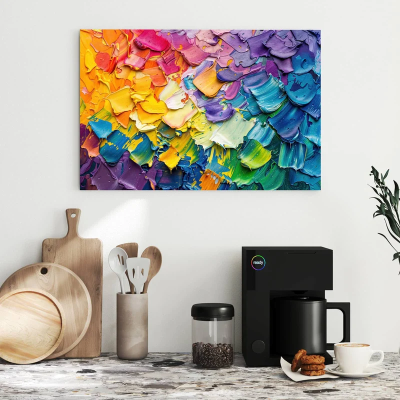 Metall Magnettafel - Regenbogenfarben