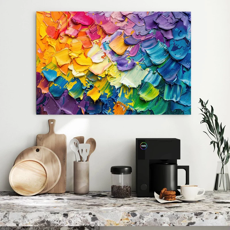 Metall Magnettafel - Regenbogenfarben