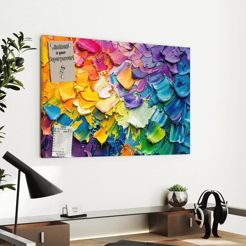 Metall Magnettafel - Regenbogenfarben
