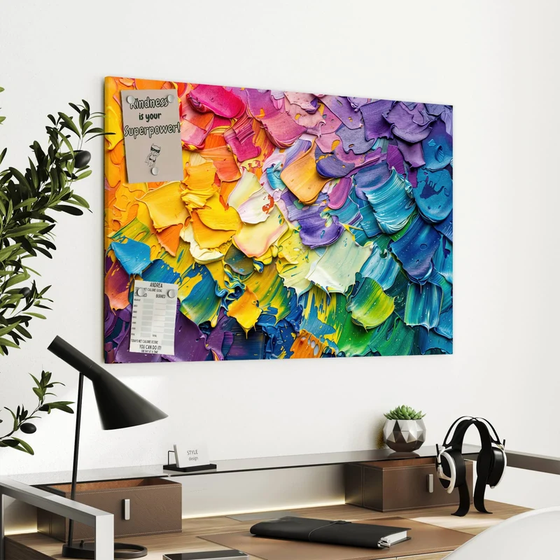 Metall Magnettafel - Regenbogenfarben