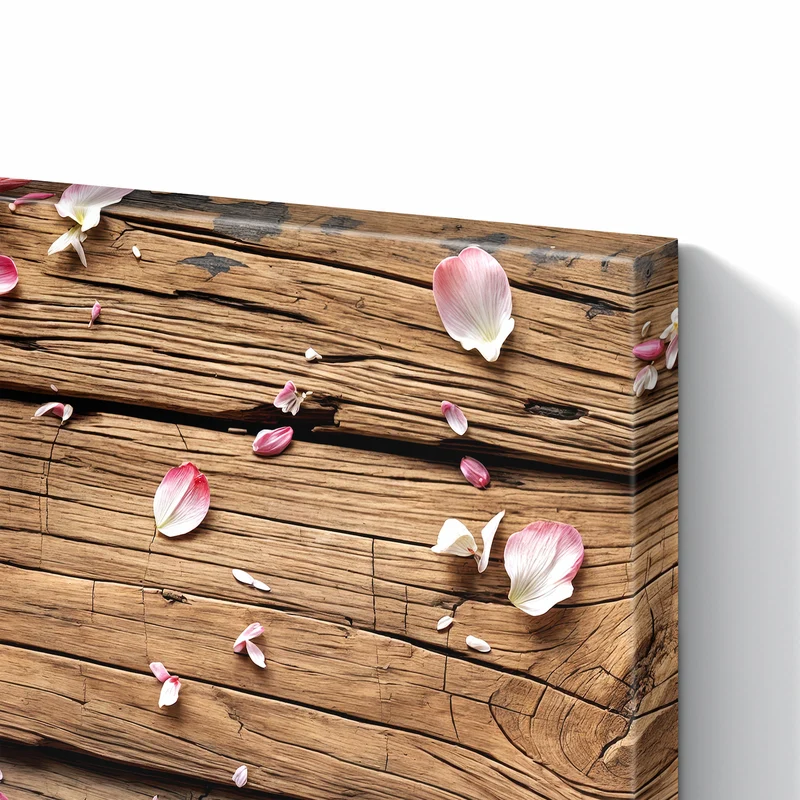 Metall Magnettafel - Apfelblüten auf Holz