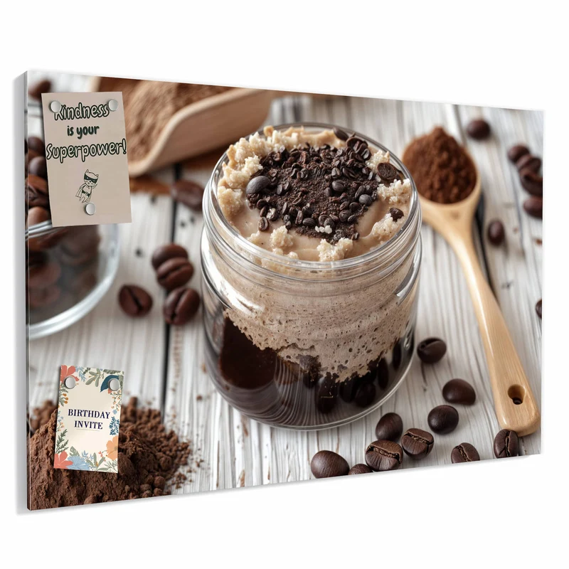 Metall Magnettafel - Kaffeedessert im Glas