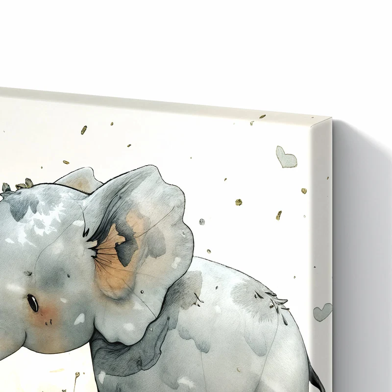 Metall Magnettafel - Elefantenfamilie