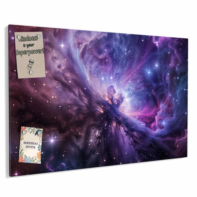 Metall Magnettafel - Violetter Sternennebel
