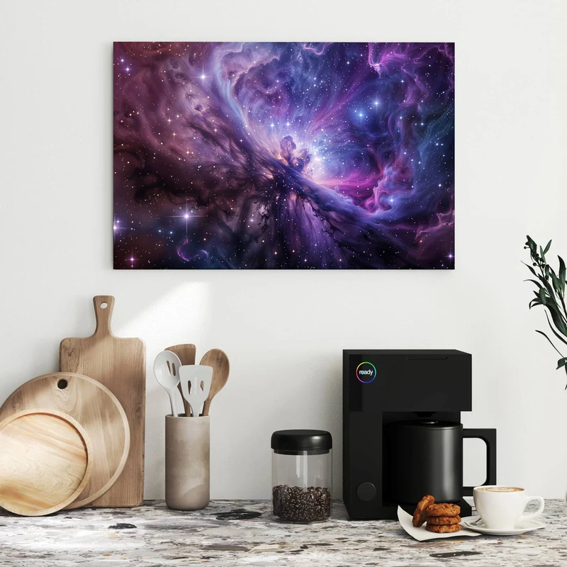 Metall Magnettafel - Violetter Sternennebel