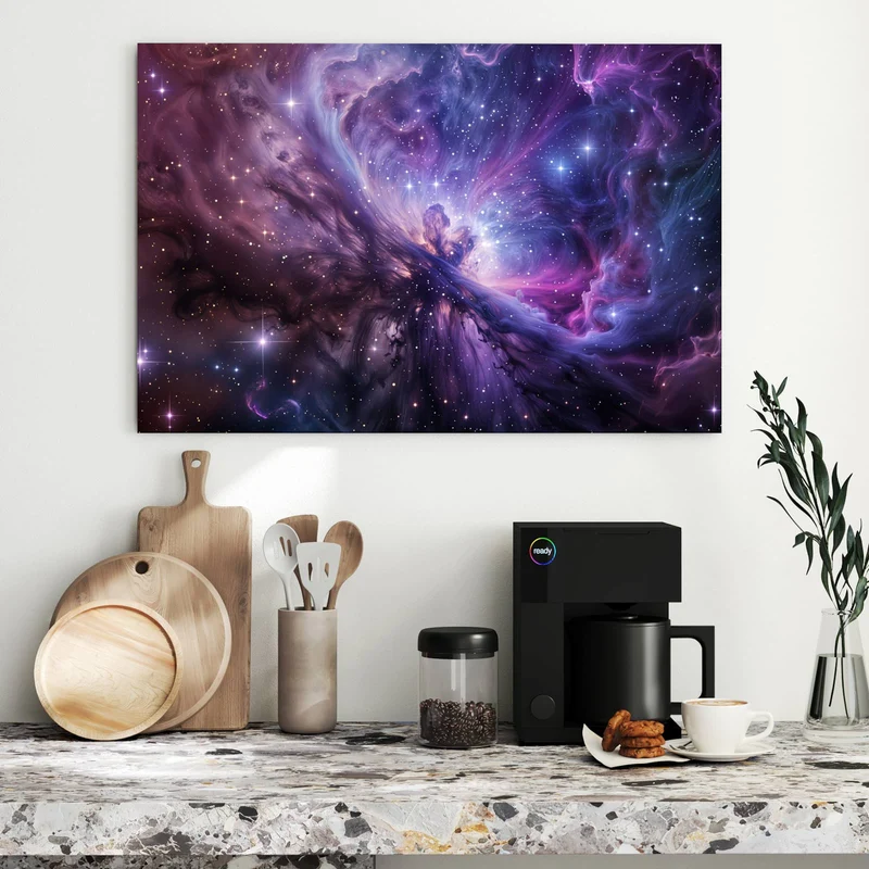 Metall Magnettafel - Violetter Sternennebel