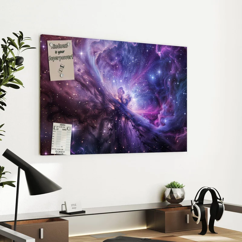 Metall Magnettafel - Violetter Sternennebel