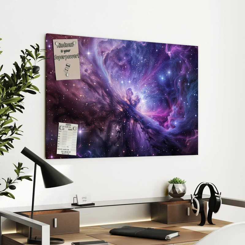 Metall Magnettafel - Violetter Sternennebel