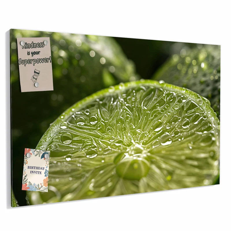 Metall Magnettafel - Nasse Limettenscheibe