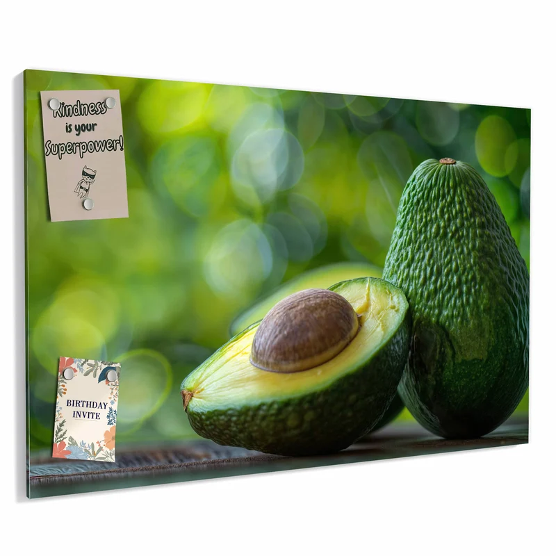 Metall Magnettafel - Halbierte Avocado