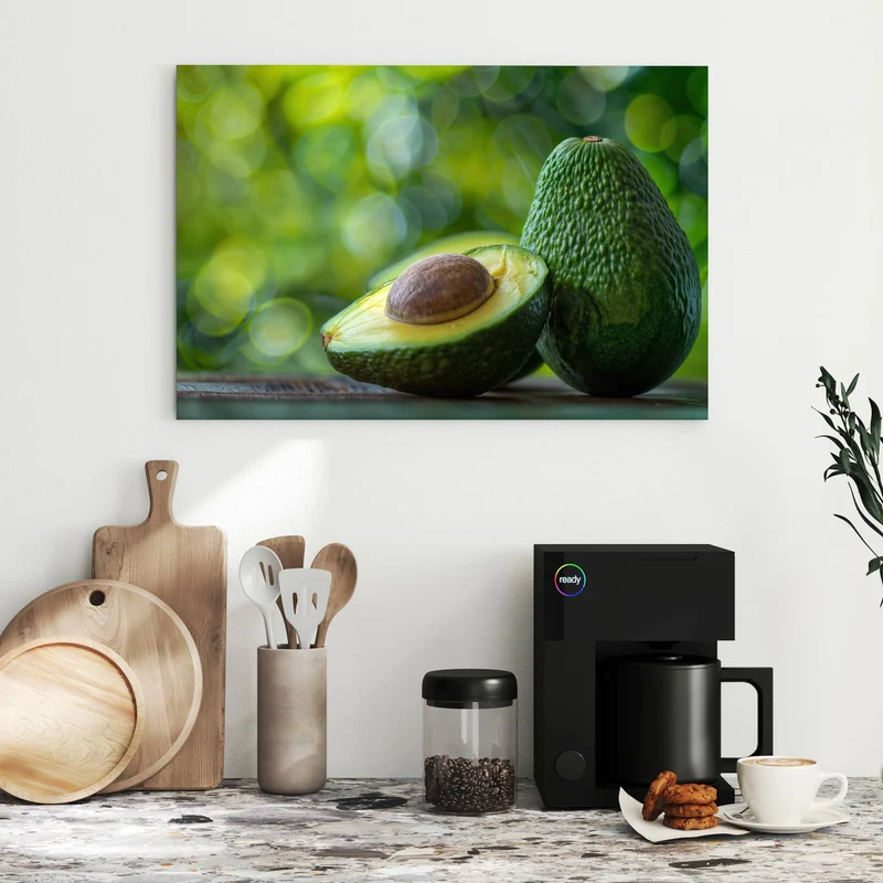 Metall Magnettafel - Halbierte Avocado