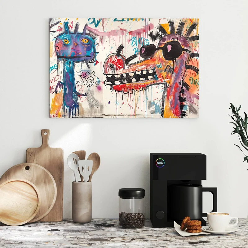 Metall Magnettafel - Graffiti-Monster
