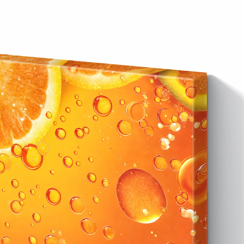 Metall Magnettafel - Sprudelnde Orangen