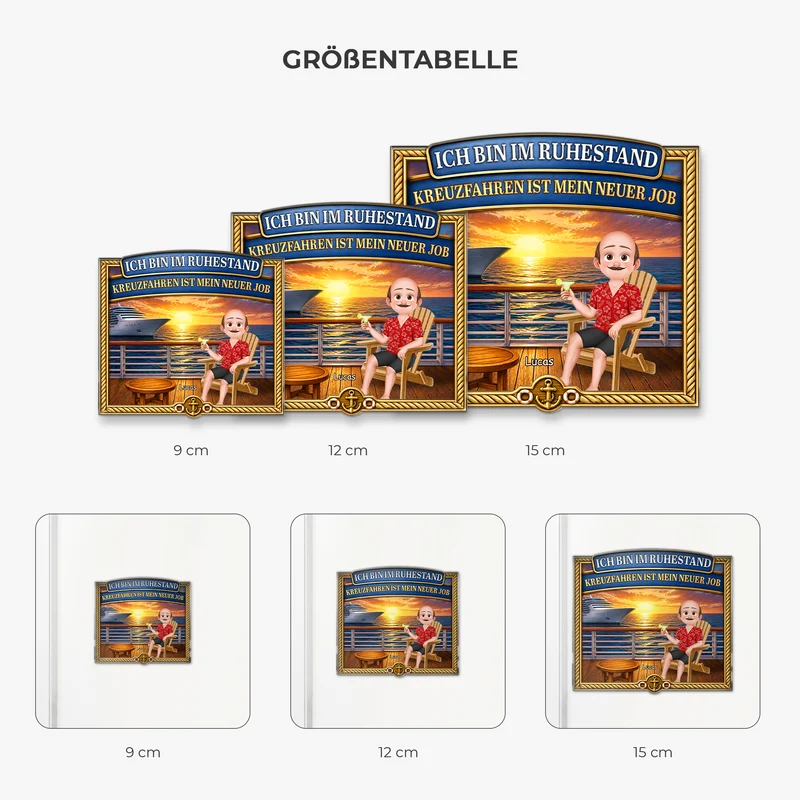 Ich Bin Im Ruhestand Kreuzfahren Ist Mein Neuer Job - Personalisiertes Geschenk | Acryl Magnet