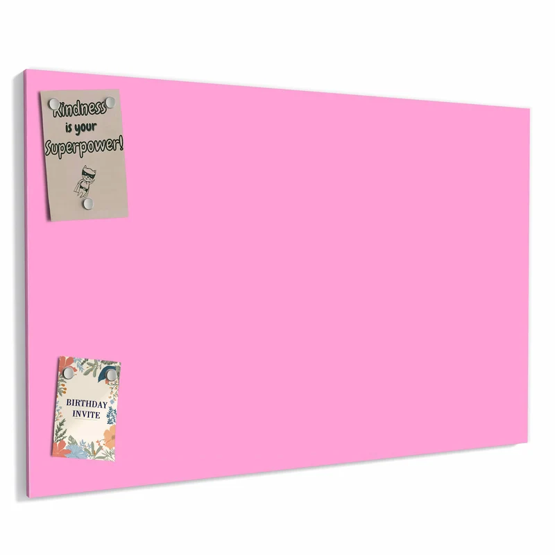 Metall Magnettafel - Rosa Hintergrund