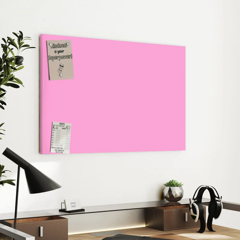 Metall Magnettafel - Rosa Hintergrund