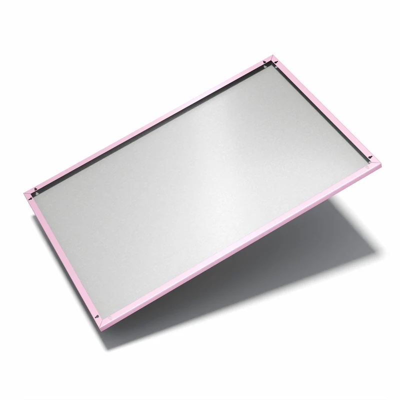 Metall Magnettafel - Rosa Hintergrund