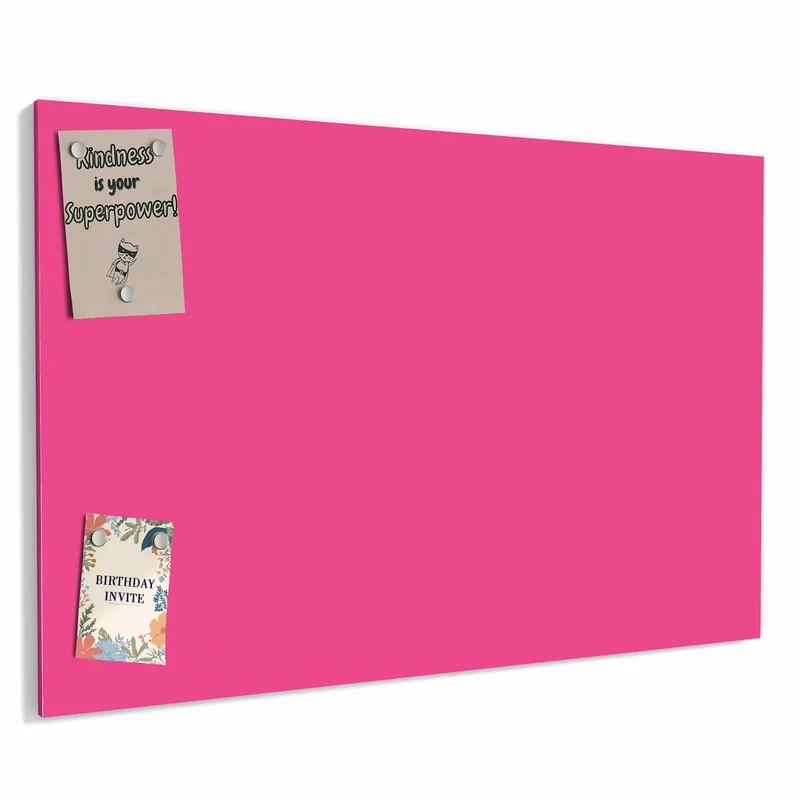 Metall Magnettafel - Pinker Hintergrund