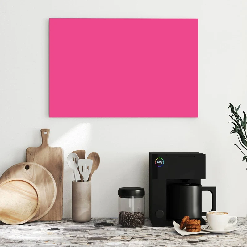 Metall Magnettafel - Pinker Hintergrund