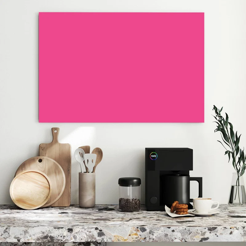 Metall Magnettafel - Pinker Hintergrund