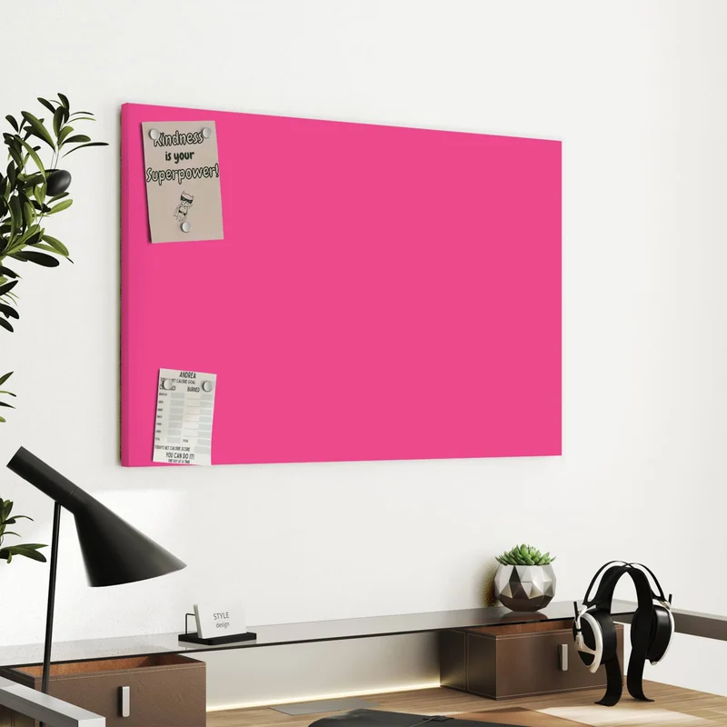 Metall Magnettafel - Pinker Hintergrund