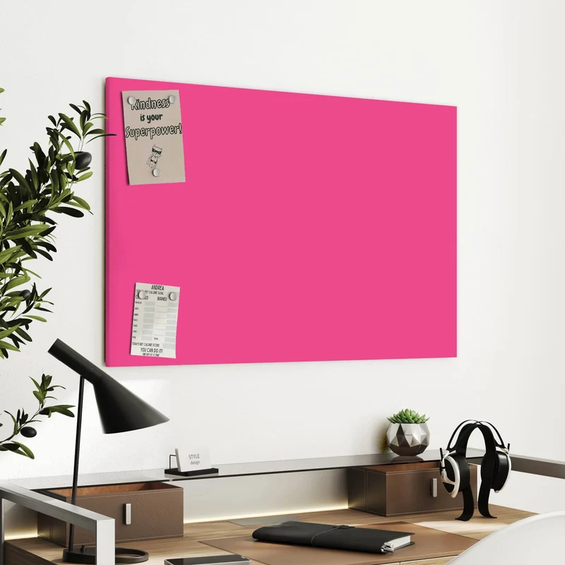 Metall Magnettafel - Pinker Hintergrund