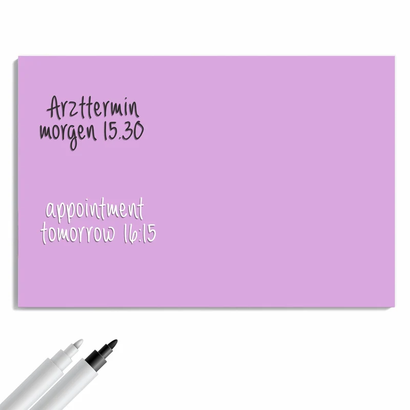 Metall Magnettafel - Fliederlila