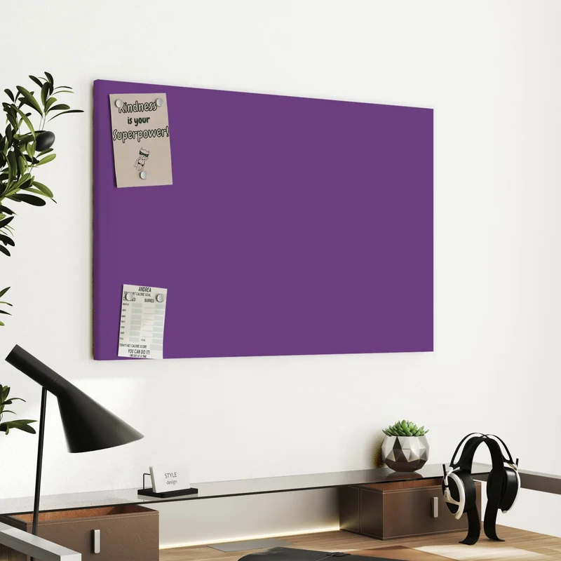 Metall Magnettafel - Pflaumenlila