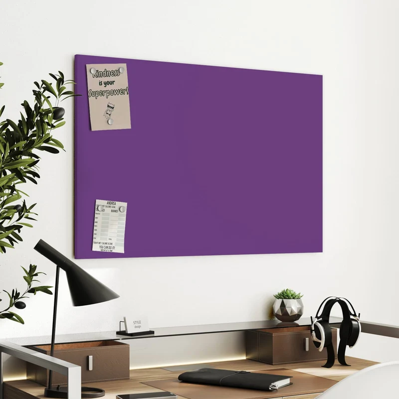 Metall Magnettafel - Pflaumenlila