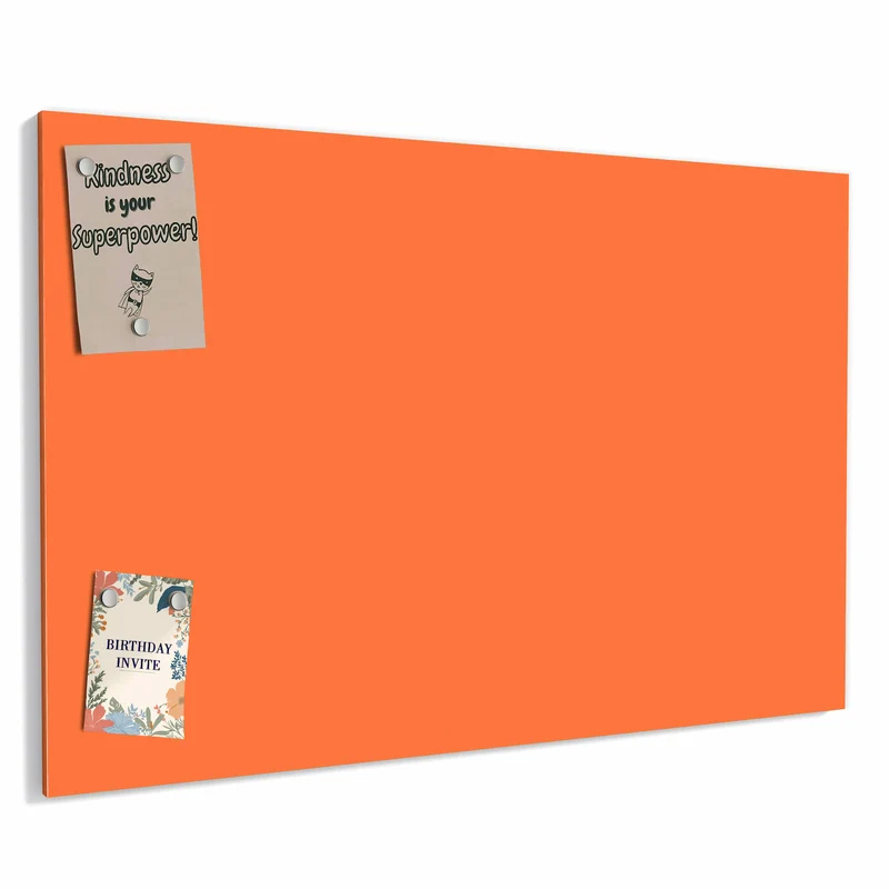 Metall Magnettafel - Korallenorange