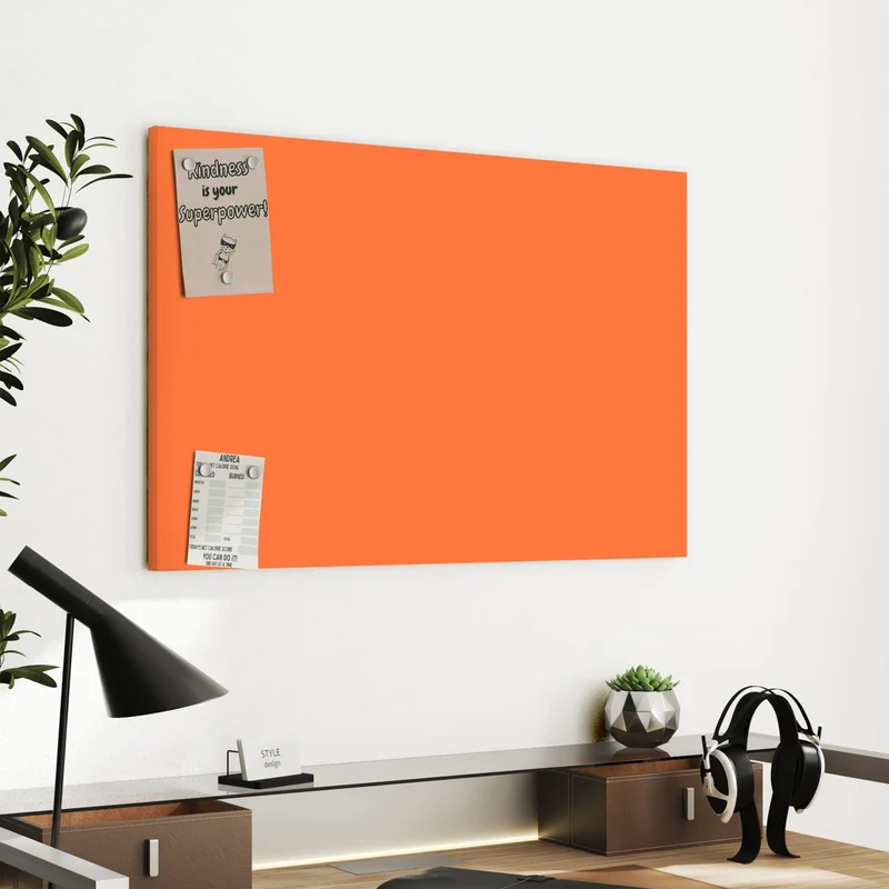 Metall Magnettafel - Korallenorange
