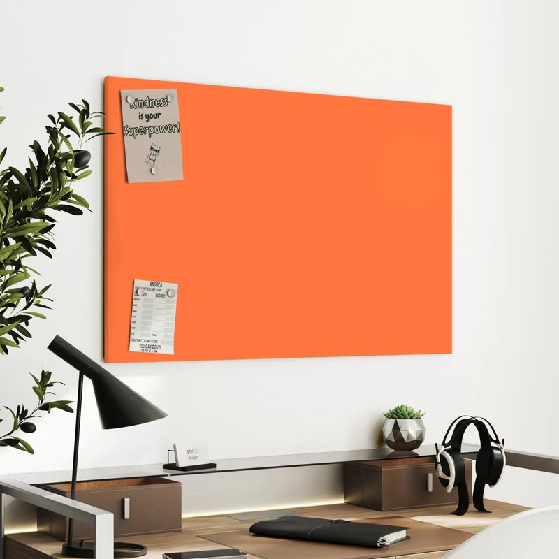 Metall Magnettafel - Korallenorange