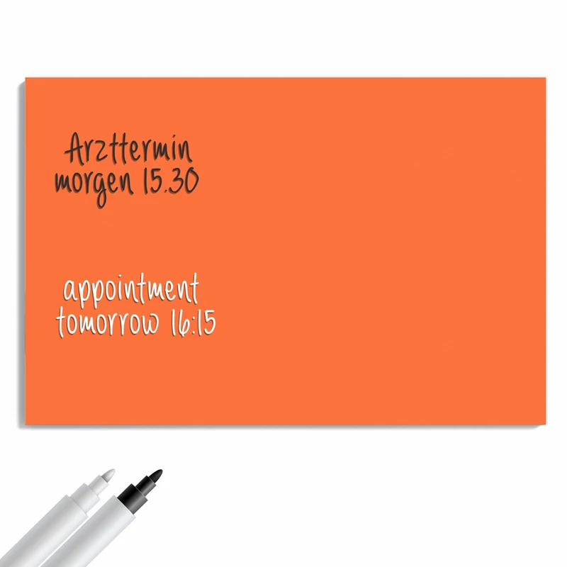 Metall Magnettafel - Mandarinorange