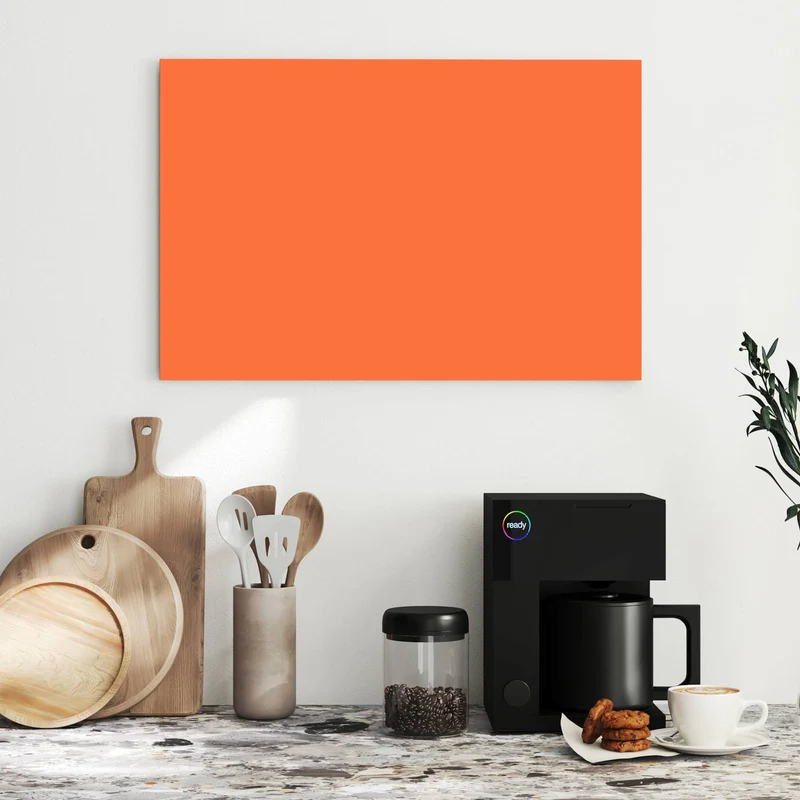 Metall Magnettafel - Mandarinorange