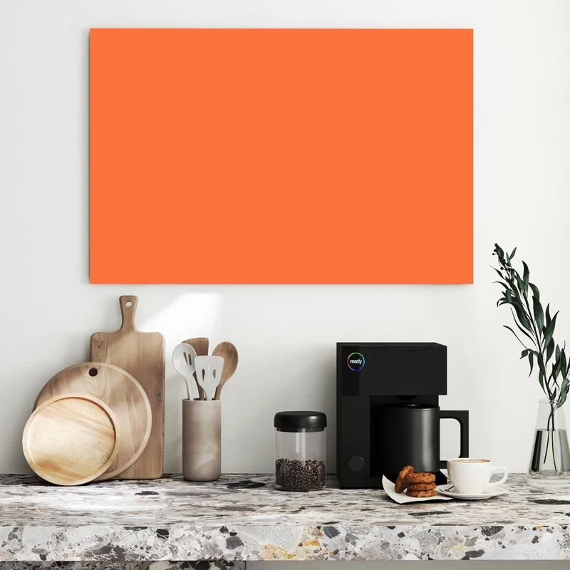 Metall Magnettafel - Mandarinorange