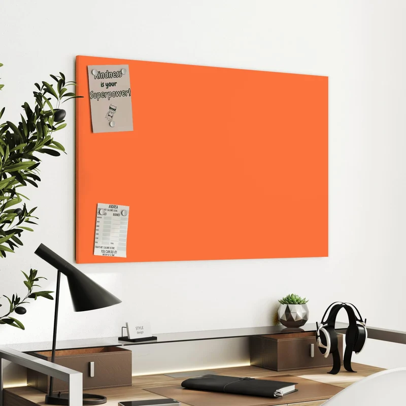 Metall Magnettafel - Mandarinorange