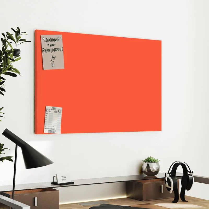 Metall Magnettafel - Rotoranger Hintergrund