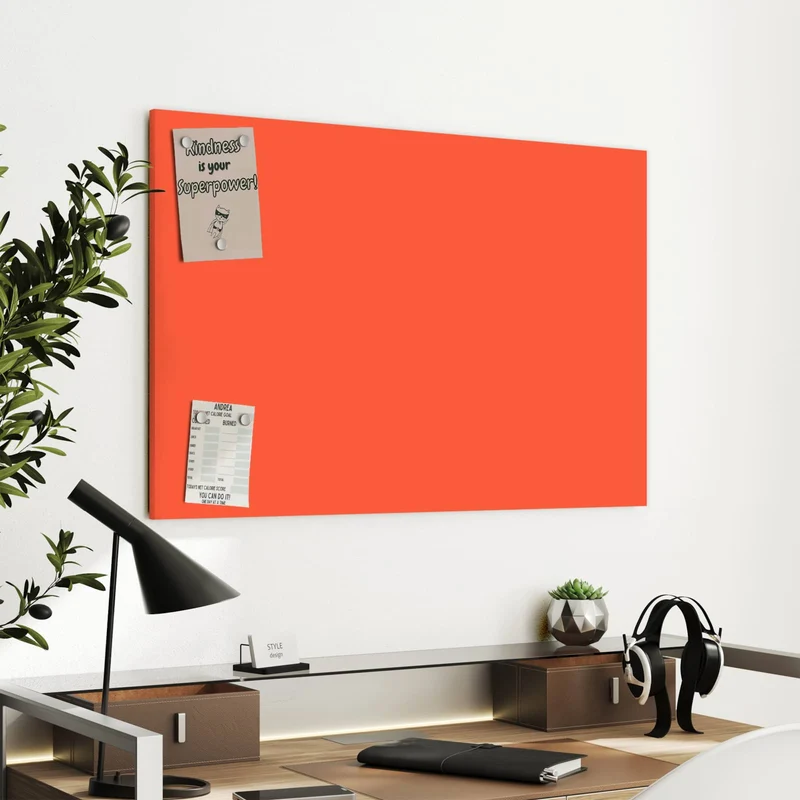 Metall Magnettafel - Rotoranger Hintergrund