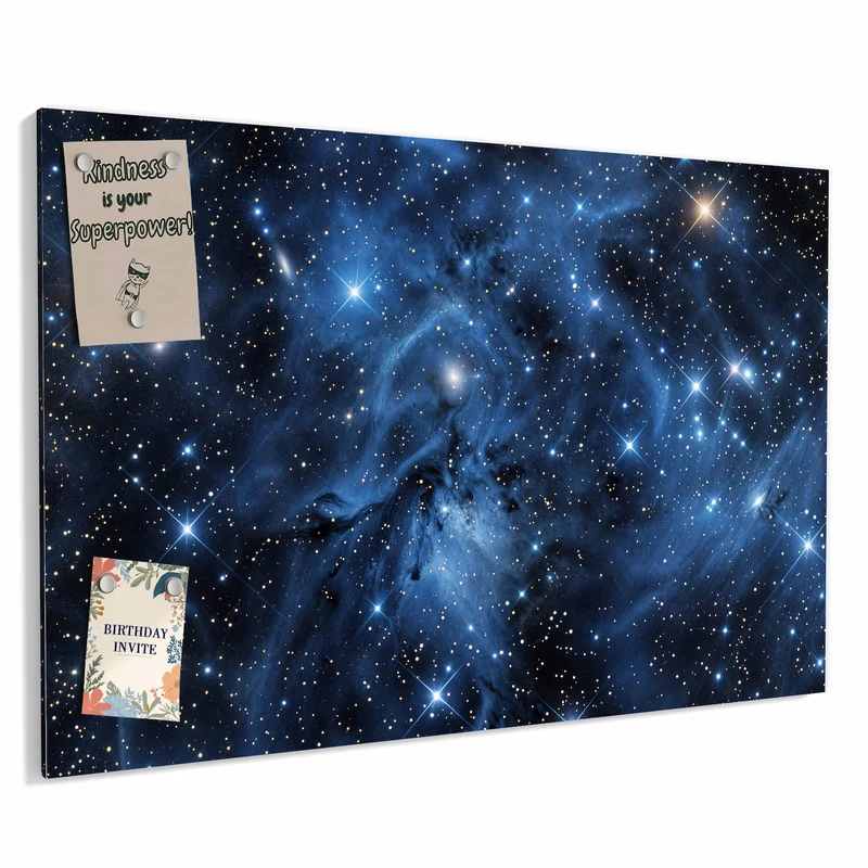 Metall Magnettafel - Blauer Sternennebel