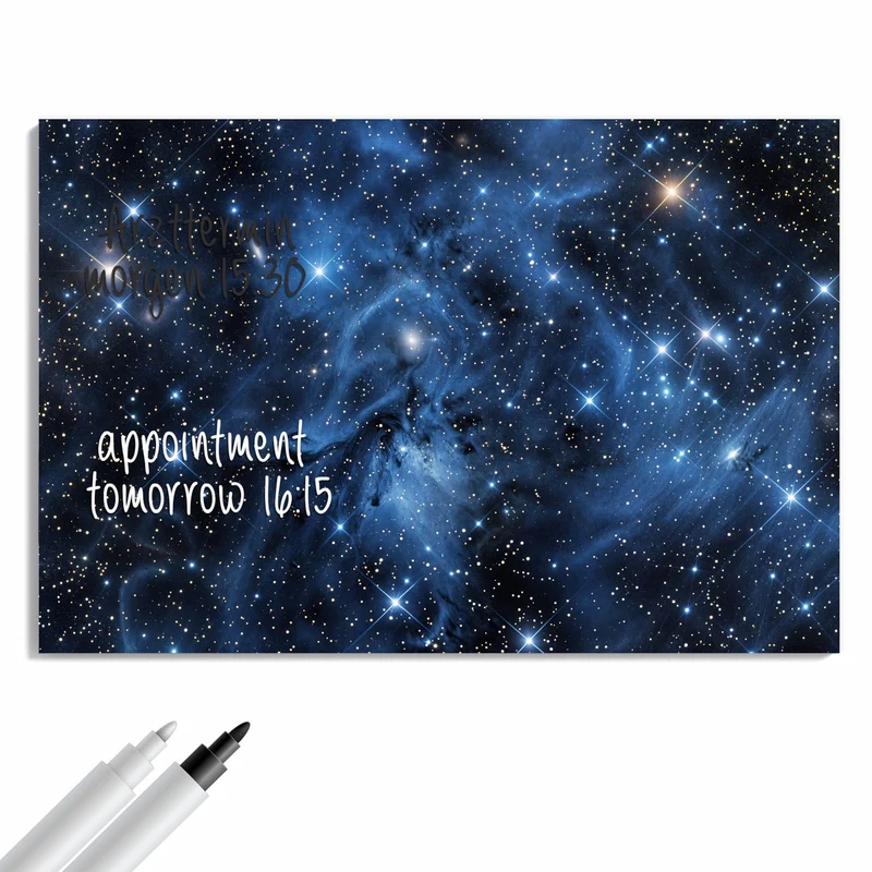 Metall Magnettafel - Blauer Sternennebel