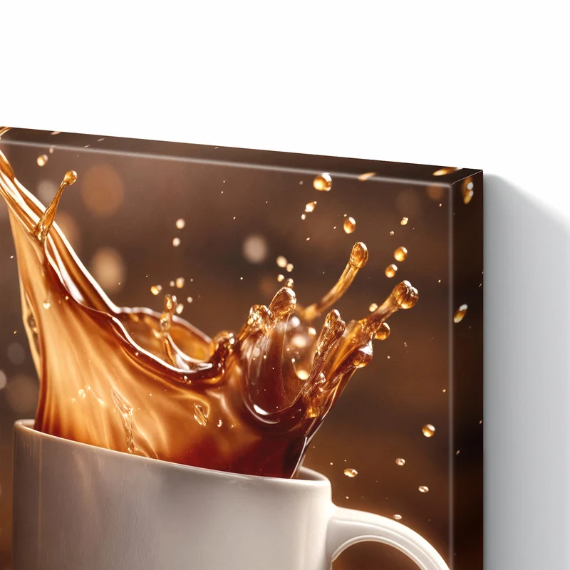 Metall Magnettafel - Goldene Kaffeewelle
